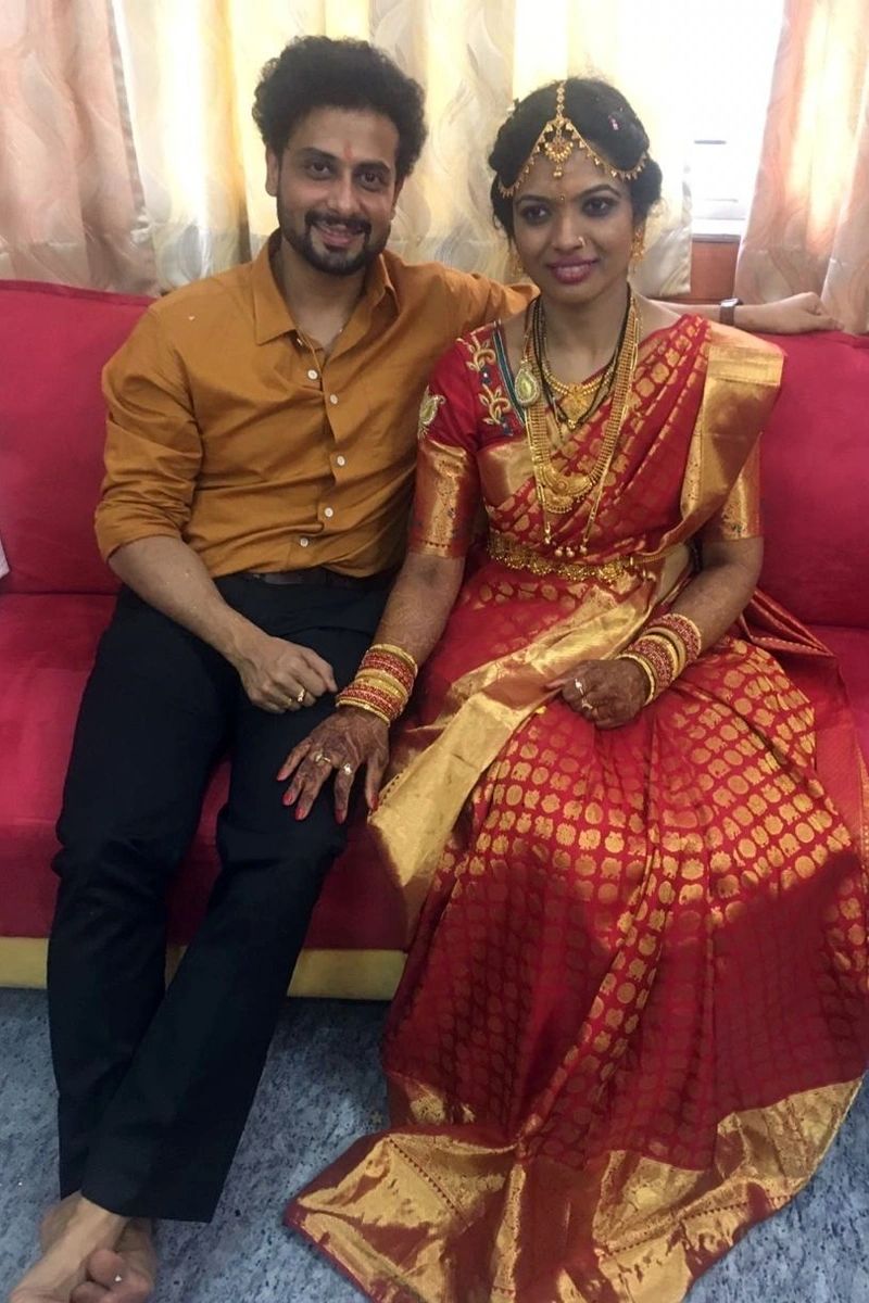 Sidhuri and Sandesh in a wedding photo from the happily married gallery